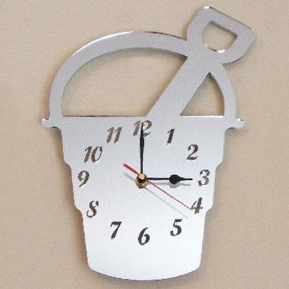 Bucket and Spade Clock Mirror - 35cm
